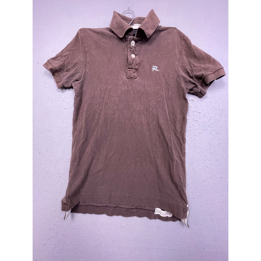 Ruehl No.925 Polo Shirt Cotton Pique Brown Small Mens